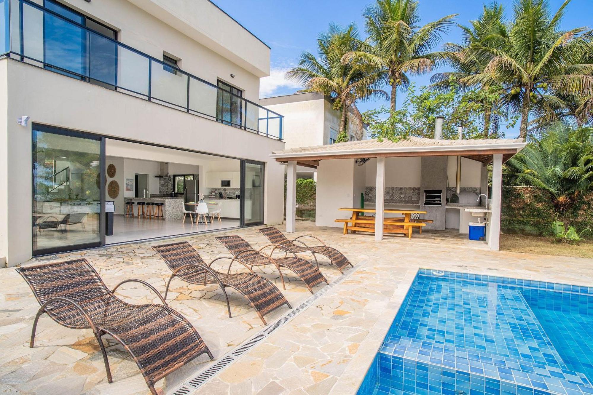 Paraiso Pe Na Areia Em Boraceia - Desfrute Da Conveniencia De Ter A Praia No Seu Quintal Villa Sao Sebastiao  Buitenkant foto