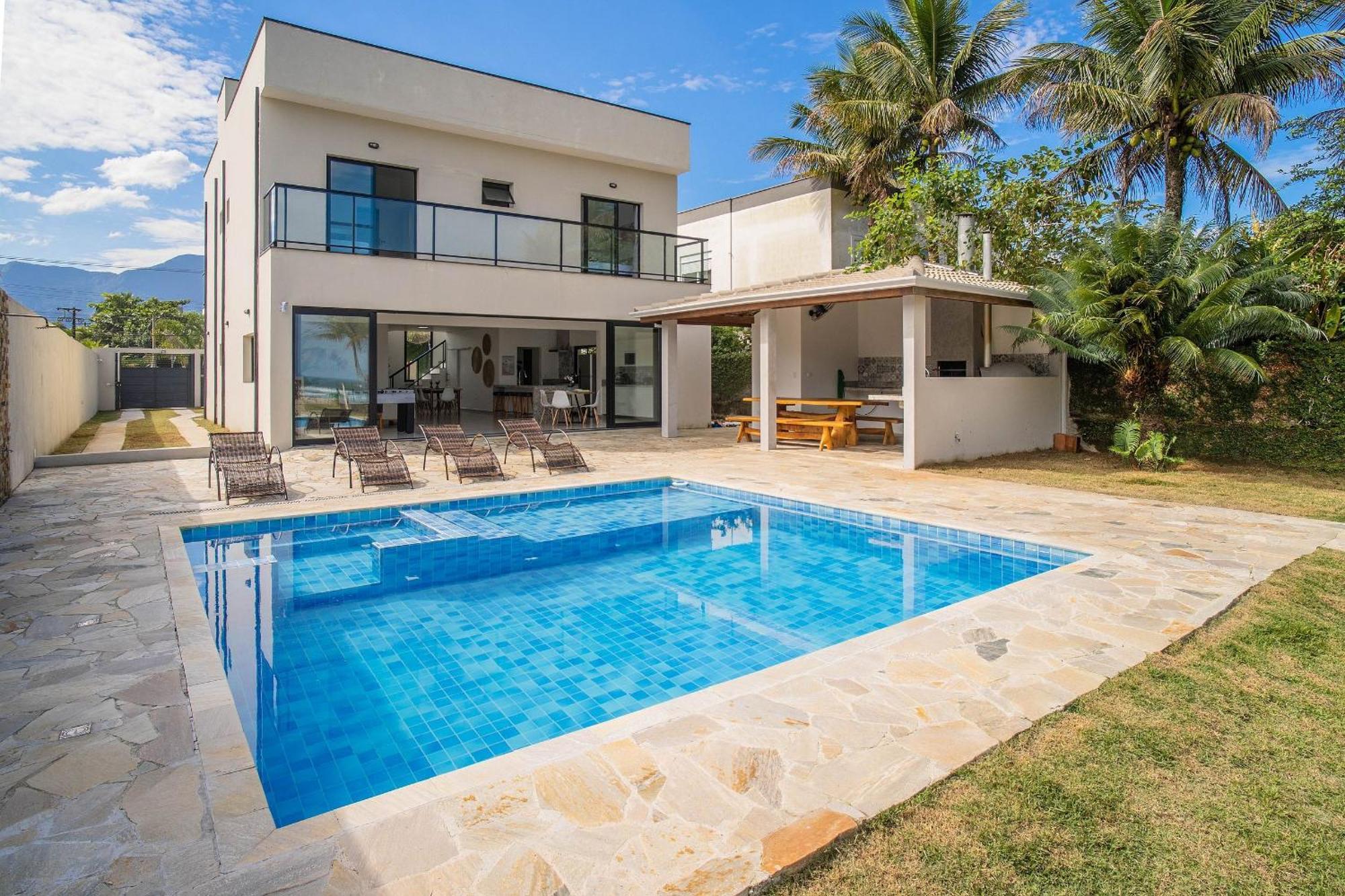 Paraiso Pe Na Areia Em Boraceia - Desfrute Da Conveniencia De Ter A Praia No Seu Quintal Villa Sao Sebastiao  Buitenkant foto