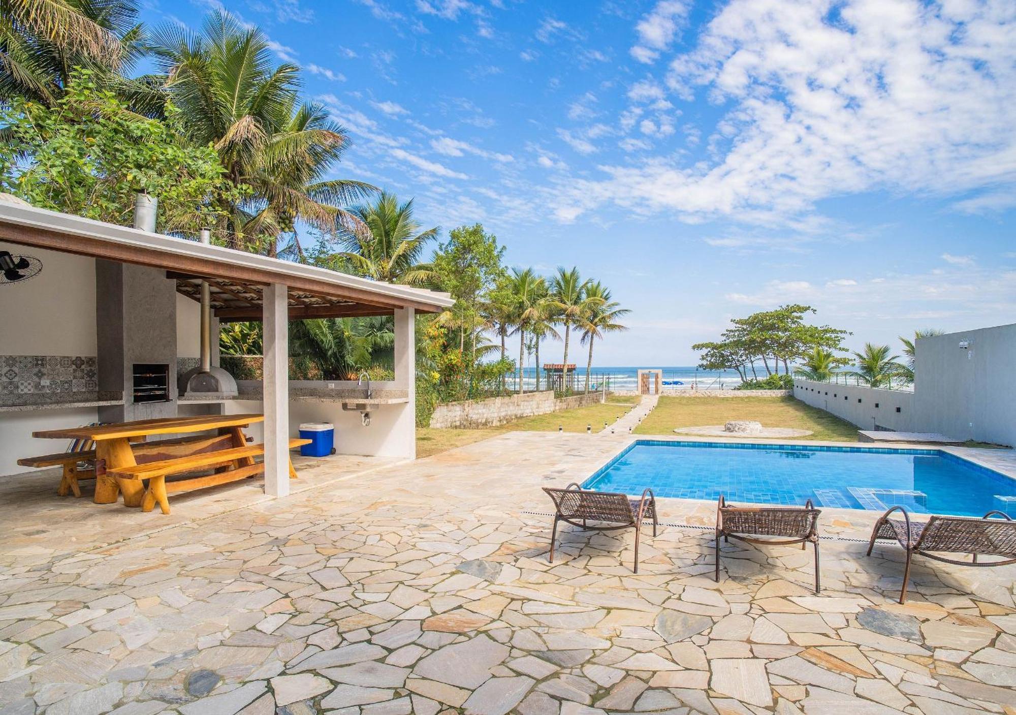 Paraiso Pe Na Areia Em Boraceia - Desfrute Da Conveniencia De Ter A Praia No Seu Quintal Villa Sao Sebastiao  Buitenkant foto